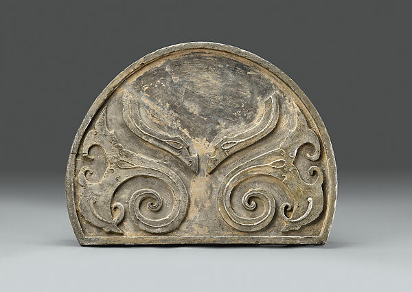 Large Roof Tile End, Earthenware, China 