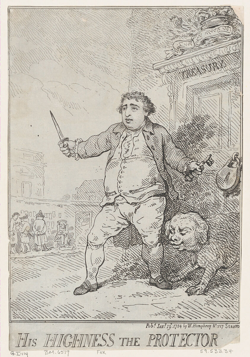 His Highness The Protector, Thomas Rowlandson (British, London 1757–1827 London), Etching 