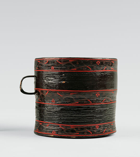 Ring-Handled Cup, Lacquer over wood, China 