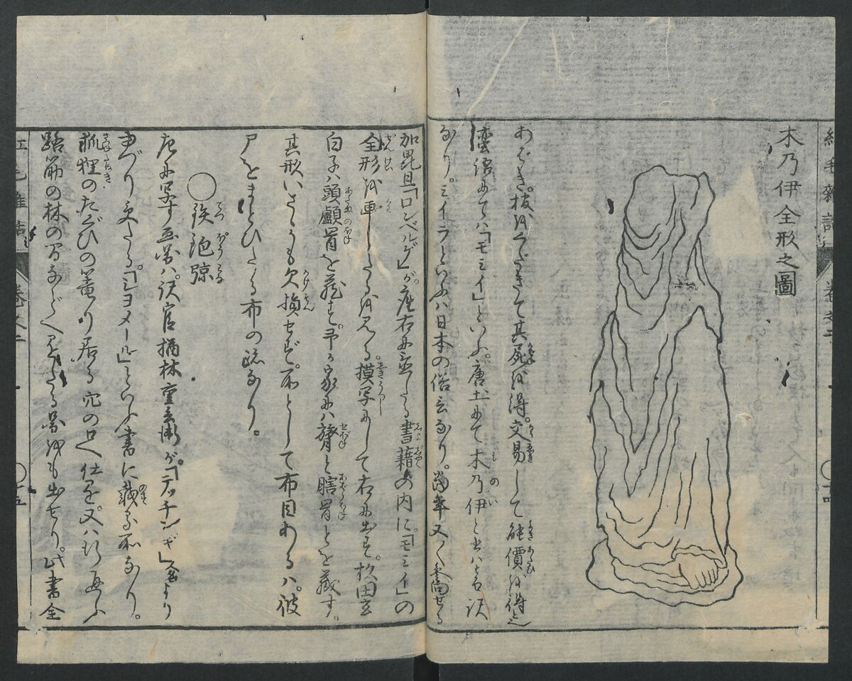 Chats on Novelties of Foreign Lands (Kōmōzatsuwa 紅毛雑話), Five volumes of woodblock printed books; ink on paper, Japan