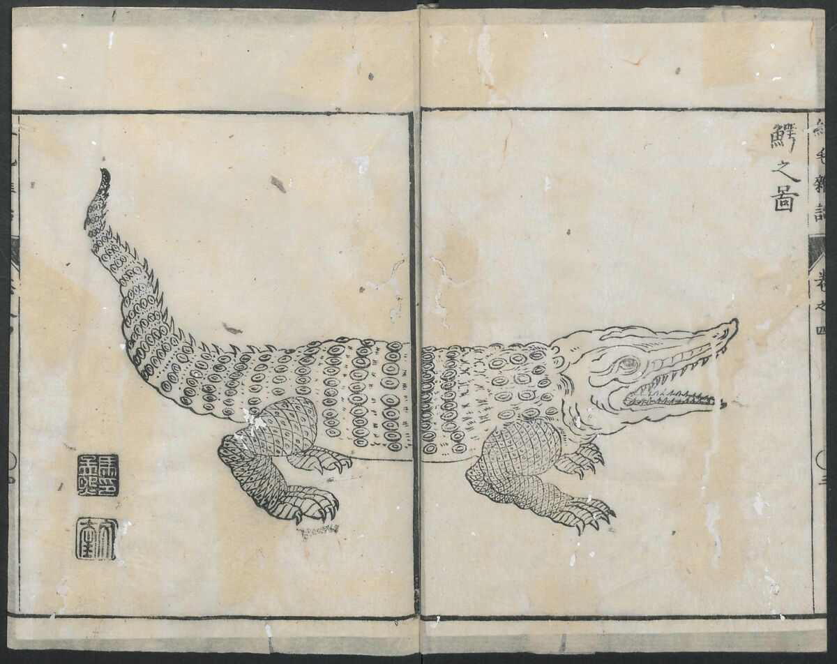 Chats on Novelties of Foreign Lands (Kōmōzatsuwa 紅毛雑話), Five volumes of woodblock printed books; ink on paper, Japan