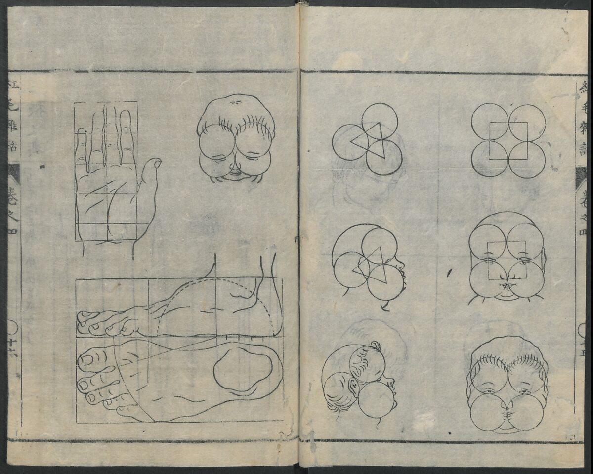 Chats on Novelties of Foreign Lands (Kōmōzatsuwa 紅毛雑話), Five volumes of woodblock printed books; ink on paper, Japan