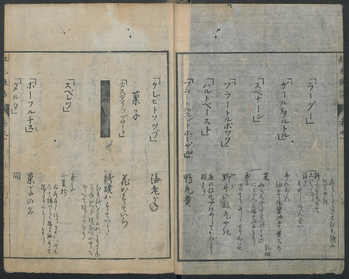 Chats on Novelties of Foreign Lands (Kōmōzatsuwa) 紅毛雑話, Shiba Kōkan 司馬江漢 (Japanese, 1747–1818), Five volumes of woodblock printed books bound as one; ink on paper,, Japan