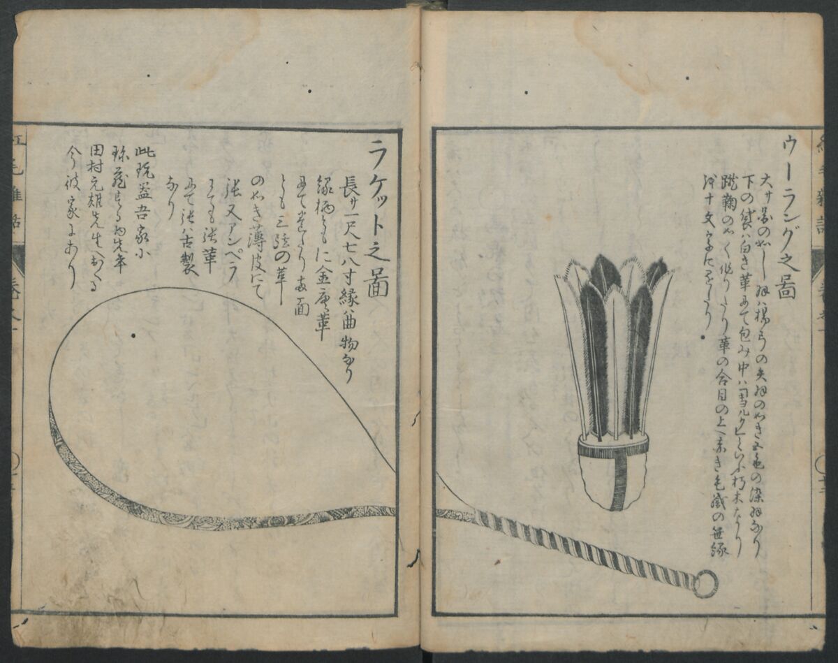 Chats on Novelties of Foreign Lands (Kōmōzatsuwa) 紅毛雑話, Shiba Kōkan 司馬江漢 (Japanese, 1747–1818), Five volumes of woodblock printed books bound as one; ink on paper,, Japan