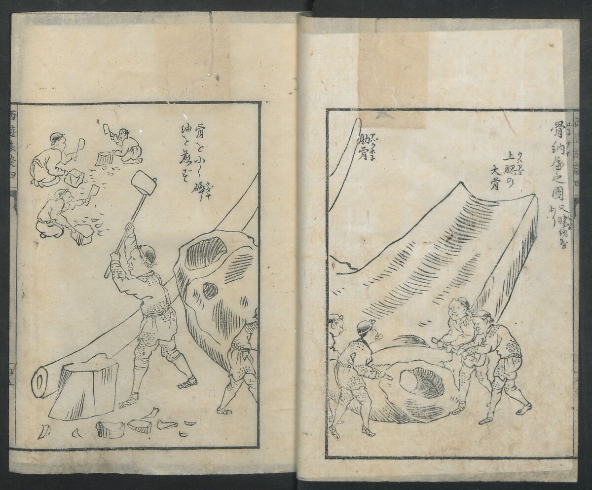 A Diary of Travel from Edo to Nagasaki (Seiyūryōdan), Shiba Kōkan (Japanese, 1747–1818), Five volumes of woodblock printed books; ink on paper, Japan