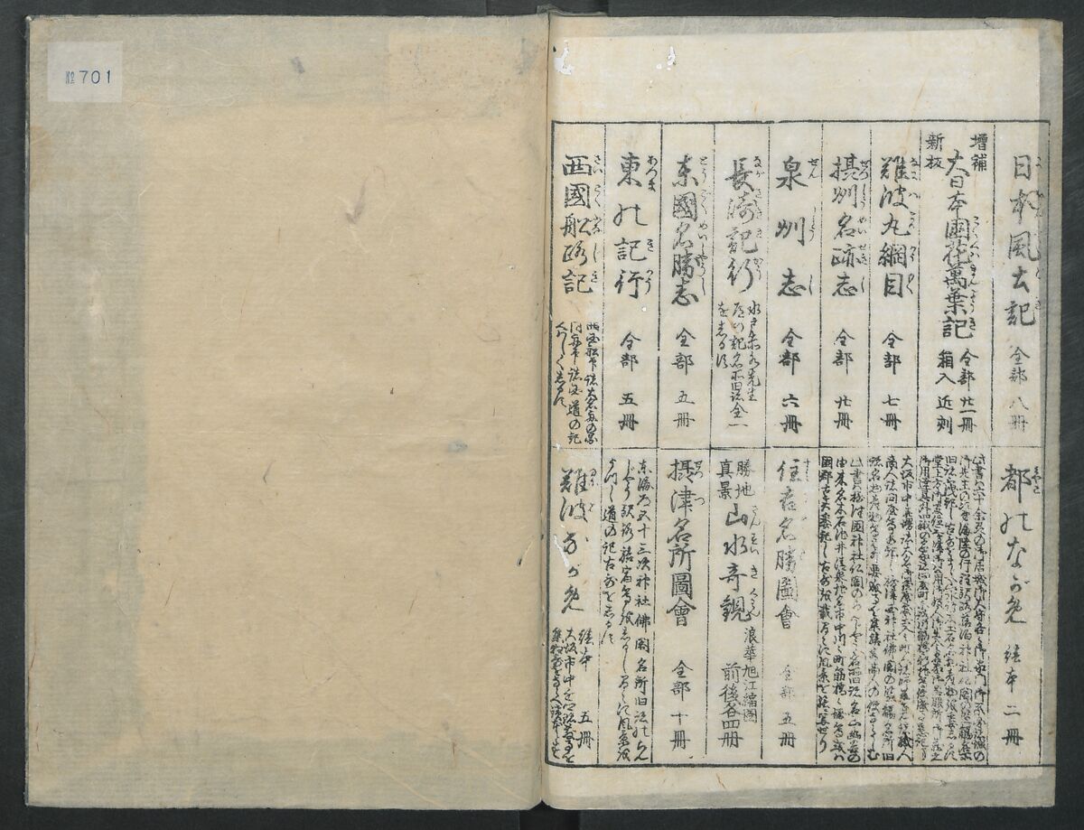A Diary of Travel from Edo to Nagasaki (Seiyūryōdan), Shiba Kōkan (Japanese, 1747–1818), Five volumes of woodblock printed books; ink on paper, Japan