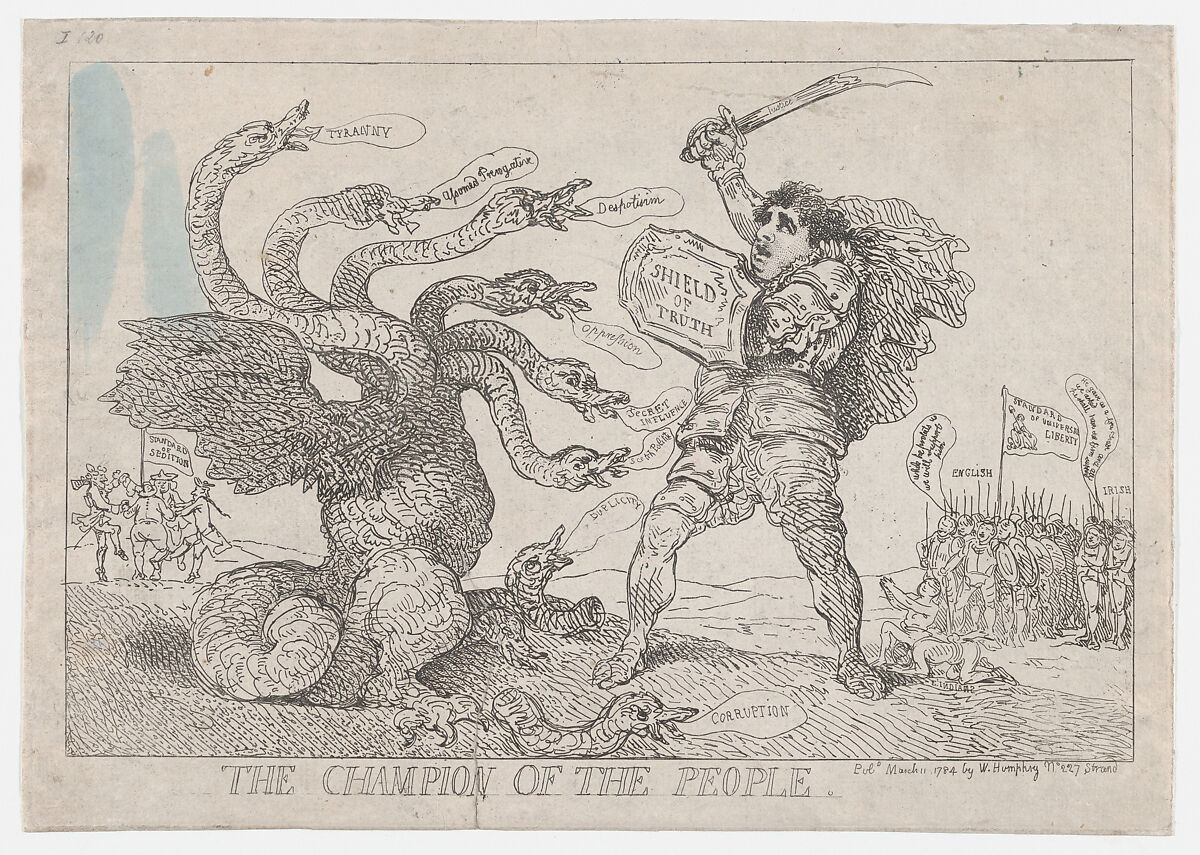 The Champion of the People, Thomas Rowlandson (British, London 1757–1827 London), Etching 