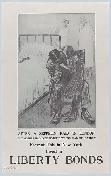 After a zeppelin raid in London, Louis Raemaekers (Dutch, Brussels, 1869–?1956), Commercial lithograph 
