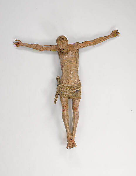 Corpus with Moveable Arms (Kruzifixus mit schwenkbaren Armen), Painted poplar and willow, German 