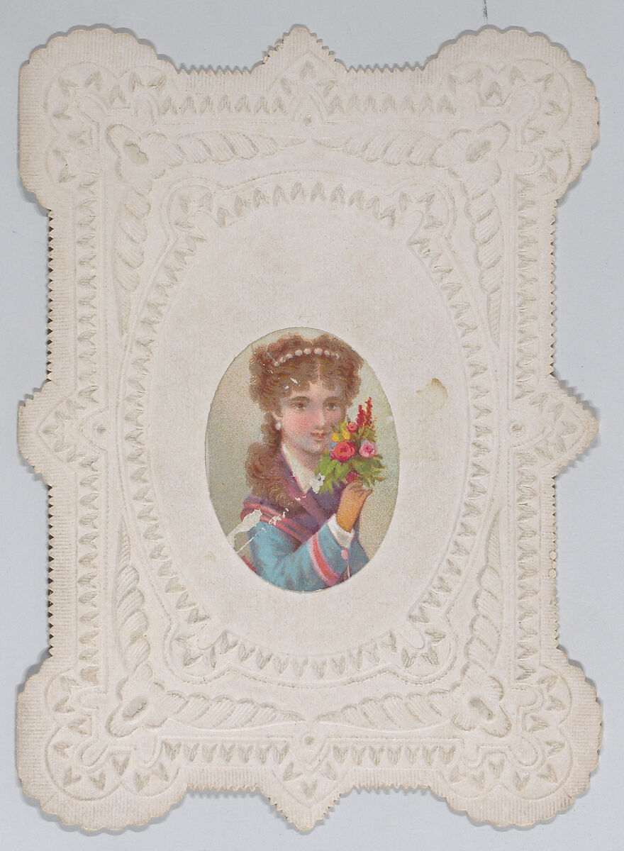 Valentine, Anonymous, Cameo-embossed  paper, chromolithography 