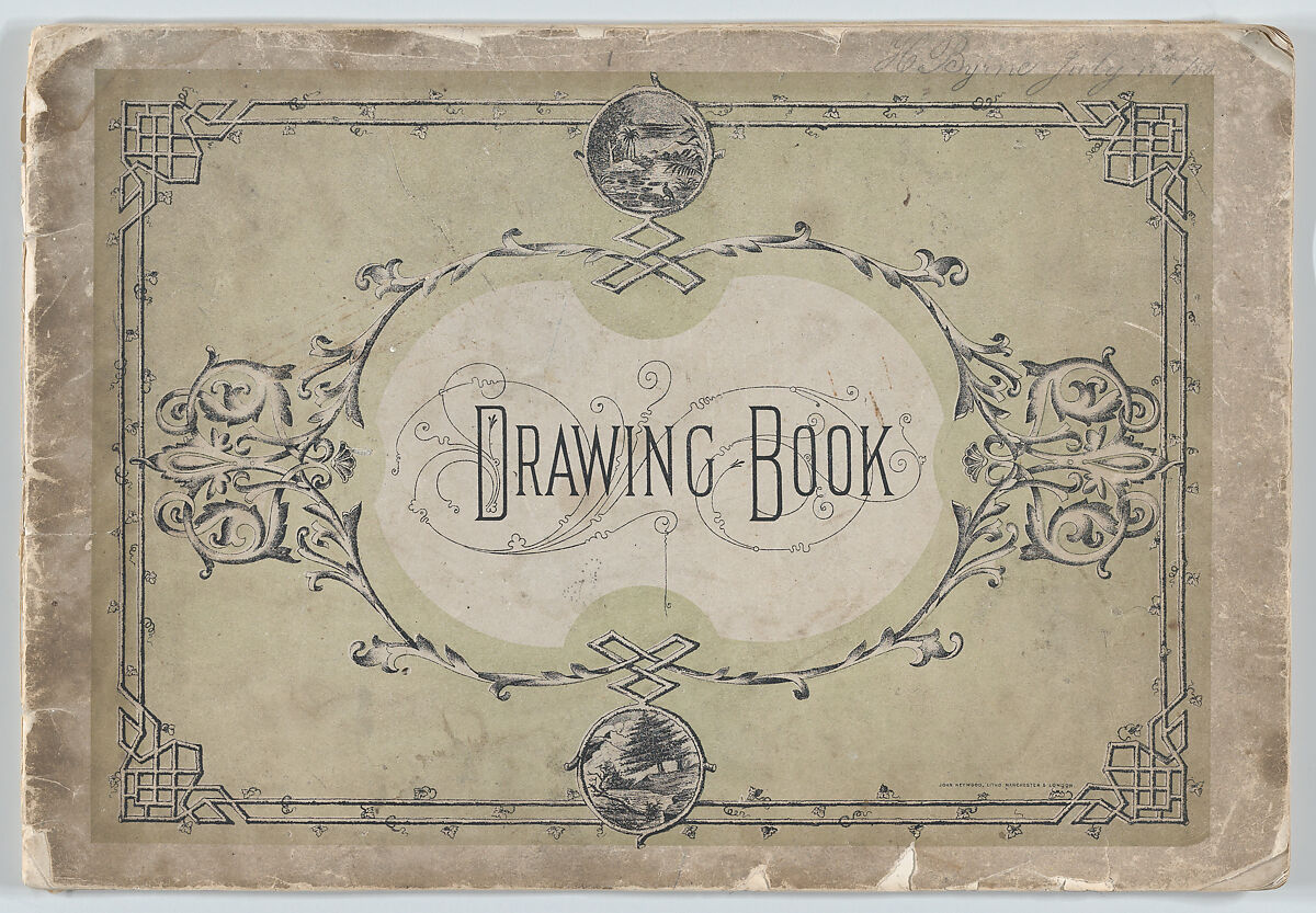 Drawing Book, H. Byrne (British, active 1880–90), Black chalk or graphite 