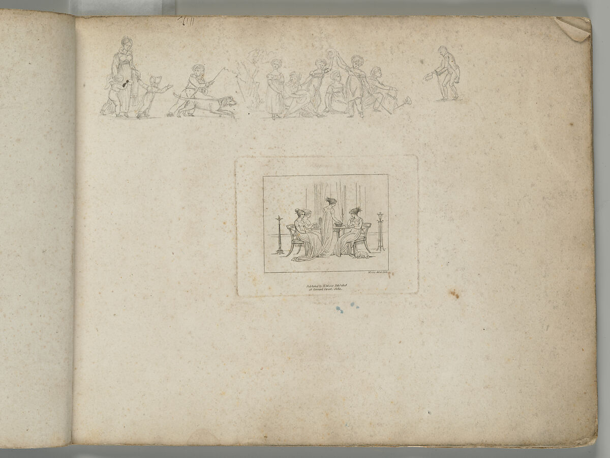 Sketches in Outline, Henry Moses (British, London 1781/82–1870 Cowley, Middlesex), Etching and engraving; some graphite sketches