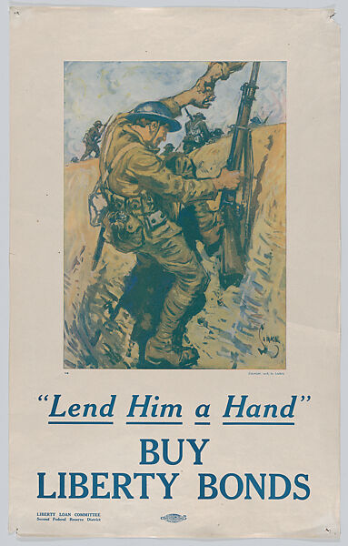 Lend him a hand, Charles Sarka (American, 1879–1960), Commercial color lithograph 