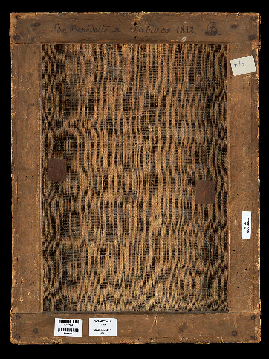 The Monastery of San Benedetto above the Aniene River at Subiaco, Antoine-Félix Boisselier (French, Paris 1790–1857 Versailles), Oil on paper, laid down on canvas