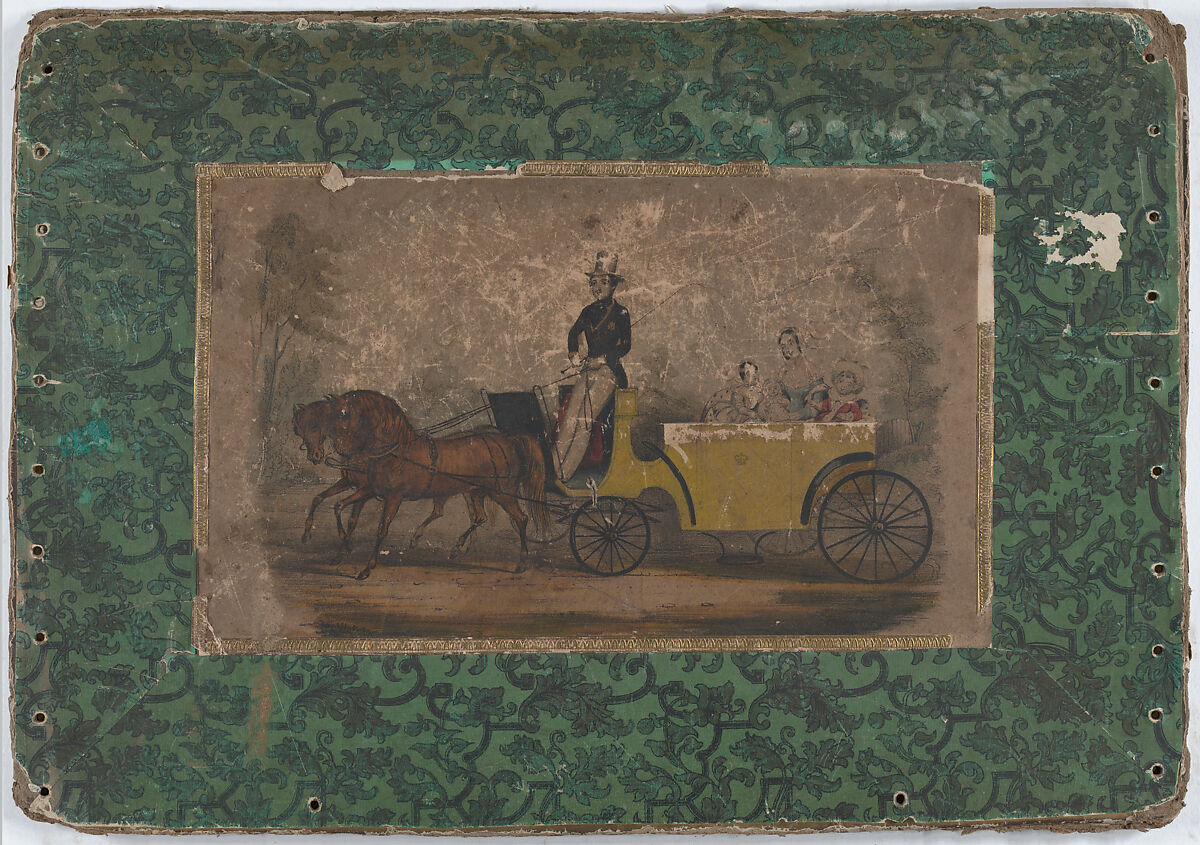 Portfolio Cover for a Collection of Caricatures and Satires, Anonymous, British, 19th century, Paper-covered boards, decorated with a lithograph 