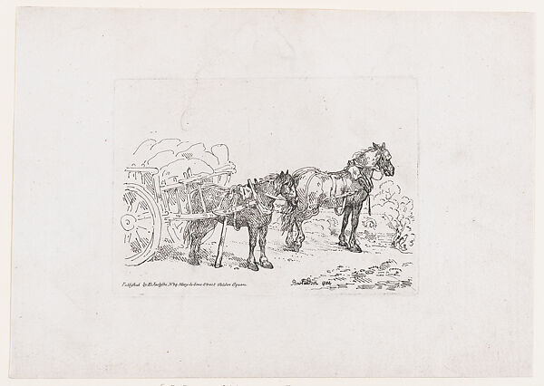 Country Cart Horses, from A New Book of Horses and Carriages
