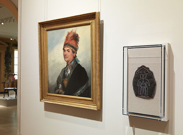 Pouch, English wool, cotton, silk, glass beads, Onondowahgah/Seneca, Native American