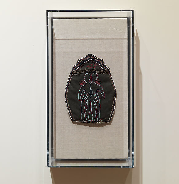 Pouch, English wool, cotton, silk, glass beads, Onondowahgah/Seneca, Native American