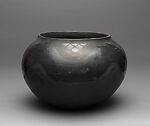 Black-on-Black Jar, Maria Martínez  Native American, San Ildefonso Pueblo, Clay and slip, San Ildefonso, Native American