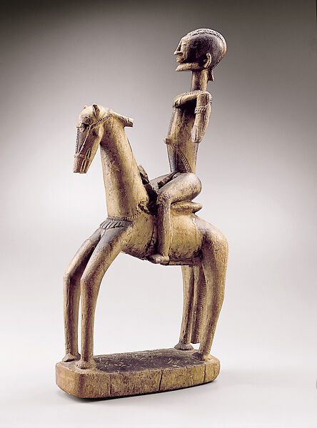 Equestrian, Wood, pigments, Dogon peoples 