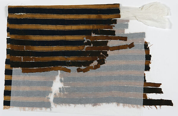 Blanket Fragment, Cotton, wool, dye, Tellem civilization 