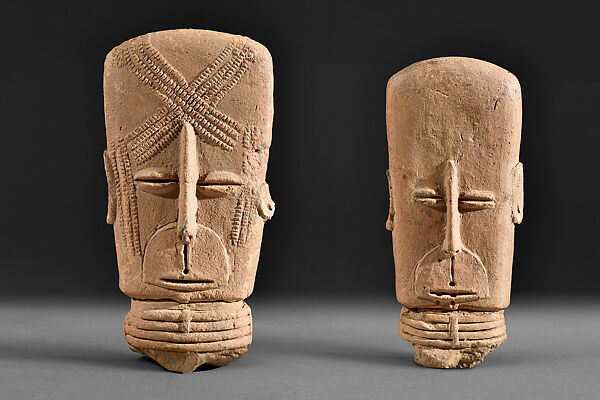 Pair of Heads, Terracotta, Bura-Asinda-Sikka Site 