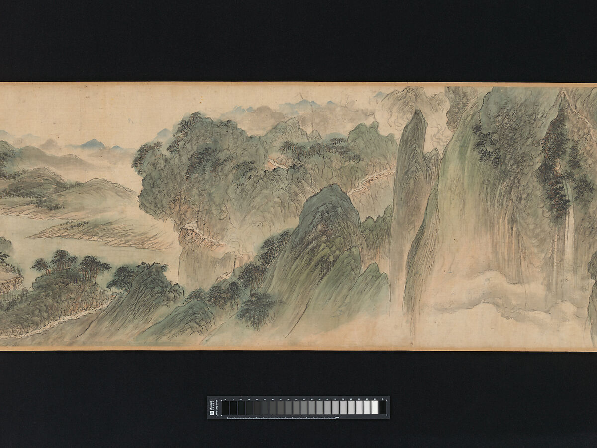 Searching for My Parents, Huang Xiangjian (Chinese, 1609–1673), Handscroll; ink and color on silk, China