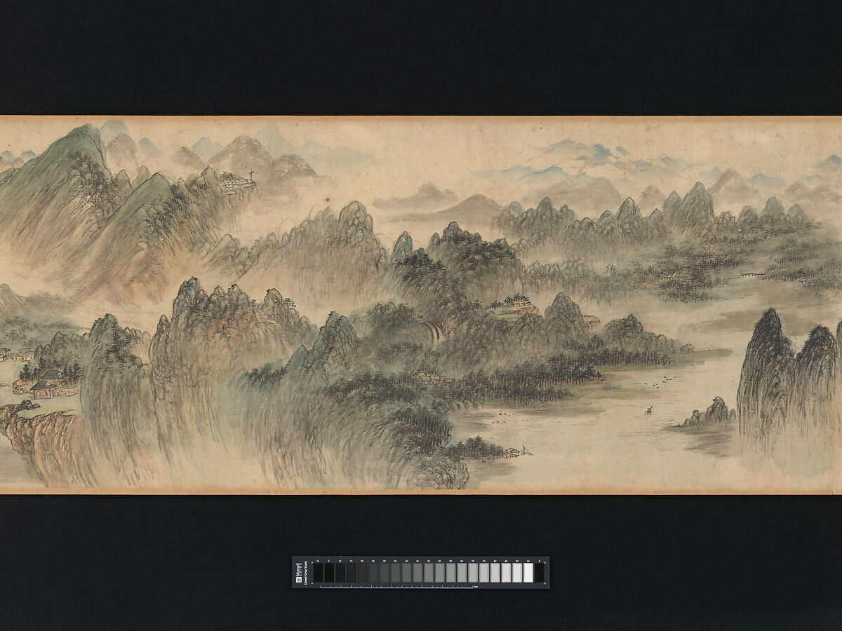 Searching for My Parents, Huang Xiangjian (Chinese, 1609–1673), Handscroll; ink and color on silk, China