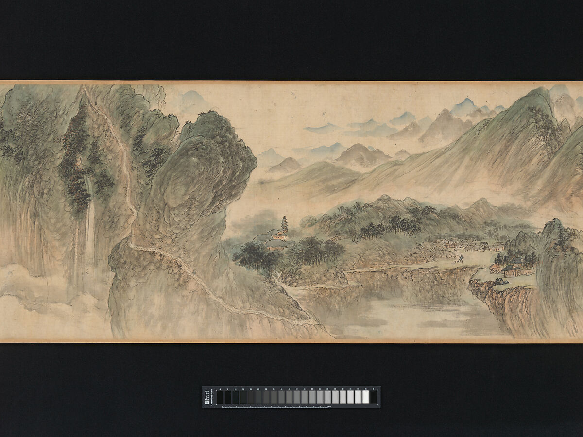 Searching for My Parents, Huang Xiangjian (Chinese, 1609–1673), Handscroll; ink and color on silk, China