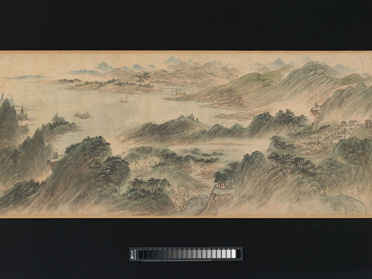Searching for My Parents, Huang Xiangjian (Chinese, 1609–1673), Handscroll; ink and color on silk, China