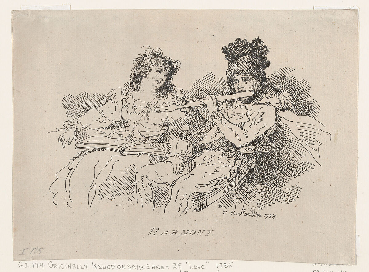 Harmony, Thomas Rowlandson (British, London 1757–1827 London), Etching 