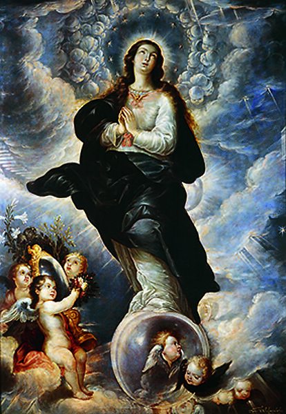 The Immaculate Conception, Cristobal de Villalpando (Mexican, ca. 1649–1714), Oil on canvas, Mexican 