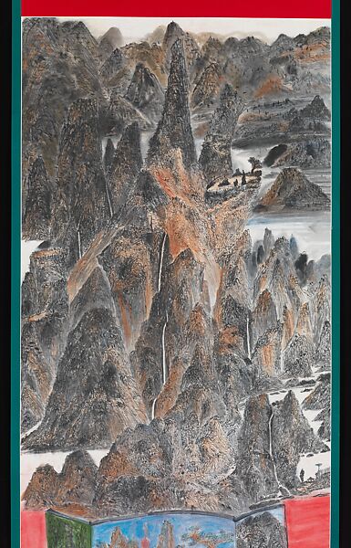 Returning to Nature through a Reclusive Life, Yu Peng (Chinese, 1955–2014), Hanging scroll; ink and color on paper, China