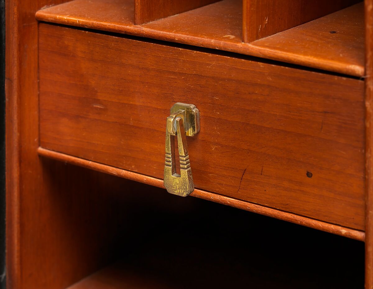 Secretary from the Jay Gould House, New York City, Herter Brothers (German, active New York, 1864–1906), Ebonized cherry, mahogany, cedar, and brass, American