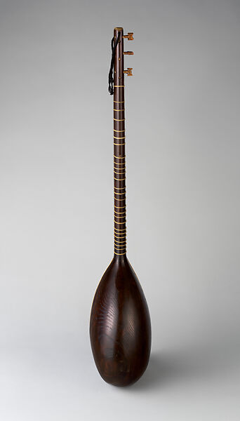 Tanbūr Panj Simi, Khodaverdi (Iranian), Mulberry, walnut, wire,cord, Iranian