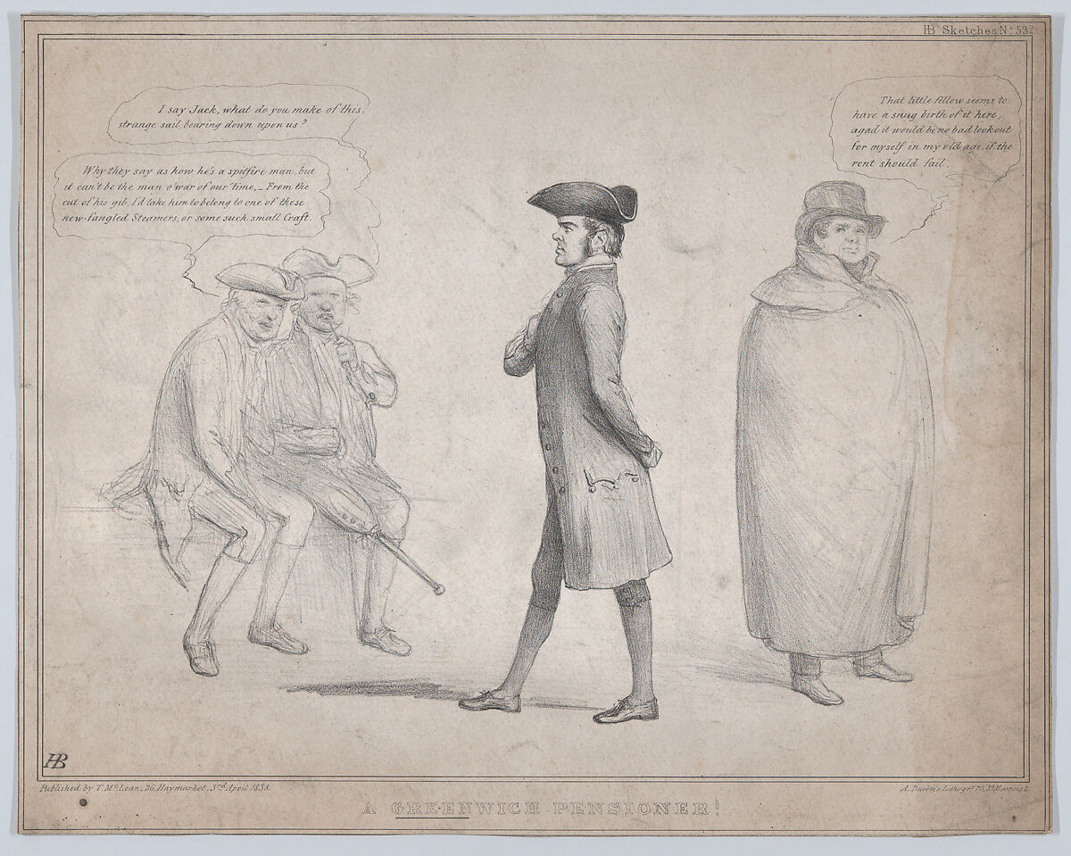 A Greenwich Pensioner!, John Doyle (Irish, Dublin 1797–1868 London), Lithograph 