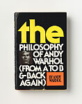 The Philosophy of Andy Warhol (From A to B and Back Again), Andy Warhol (American, Pittsburgh, Pennsylvania 1928–1987 New York), Book with inscription and drawings of Campbell's Soup cans in black marker