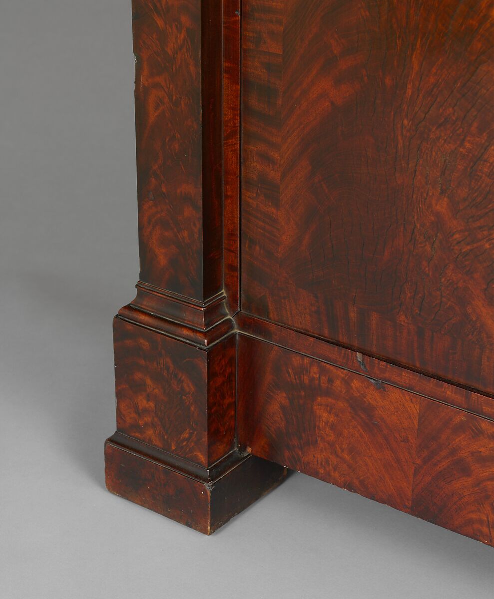 Secrétaire à abattant, Attributed to the Workshop of Duncan Phyfe (American (born Scotland), near Lock Fannich, Ross-Shire, Scotland 1768/1770–1854 New York), Mahogany, mahogany veneer, yellow poplar,  white pine, gilded brass, mirrored plate glass, marble, ivory, American