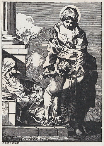 The Virgin helping infant Christ Child take his first steps