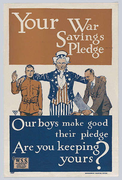 Your War Savings Pledge, Anonymous, Commercial color lithograph 
