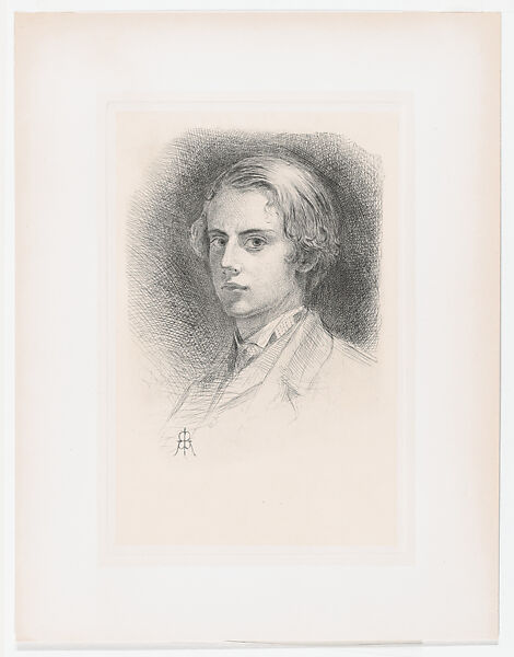 Self-portrait, aged 21, Sir William Blake Richmond (British, London 1842–1921 London), Etching on chine collé 