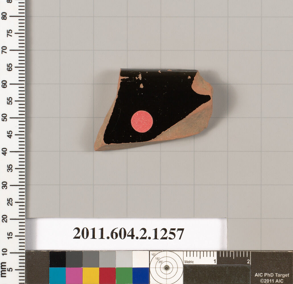 Terracotta rim fragment of a skyphos (deep drinking cup), Terracotta, Greek, Attic