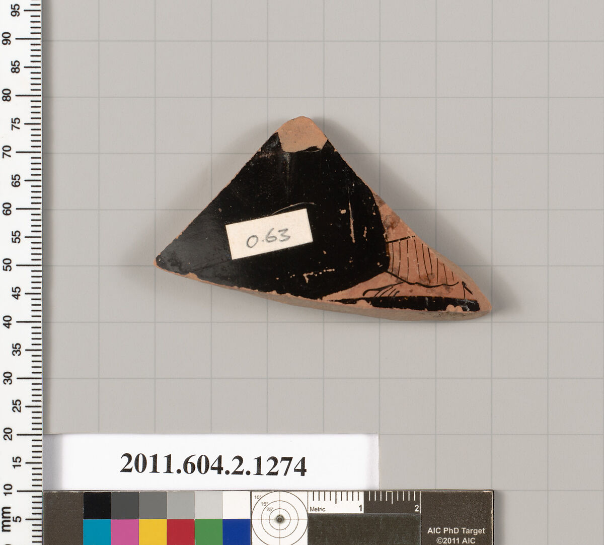 Terracotta fragment of a skyphos (deep drinking cup), Terracotta, Greek, Attic 