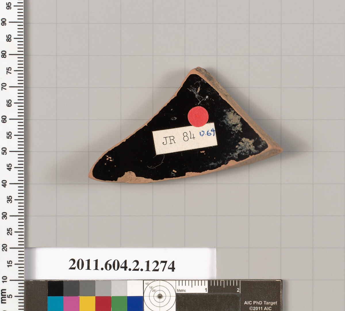 Terracotta fragment of a skyphos (deep drinking cup), Terracotta, Greek, Attic