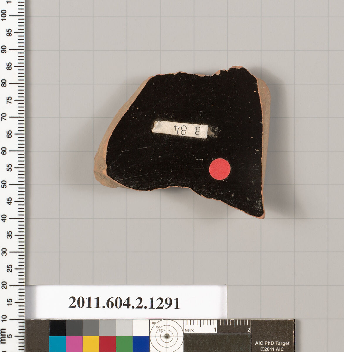 Terracotta fragment of a skyphos (deep drinking cup), Terracotta, Greek, Attic