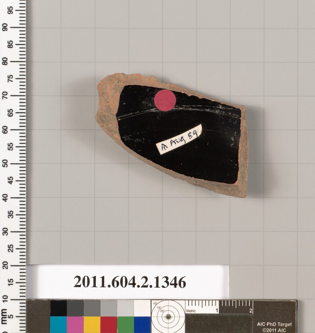 Terracotta fragment of a skyphos (deep drinking cup), Terracotta, Greek, Attic