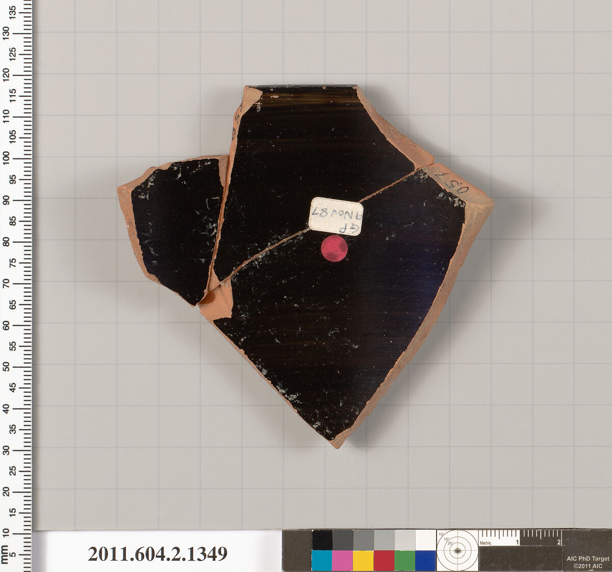 Terracotta fragment of a skyphos (deep drinking cup), Terracotta, Greek, Attic