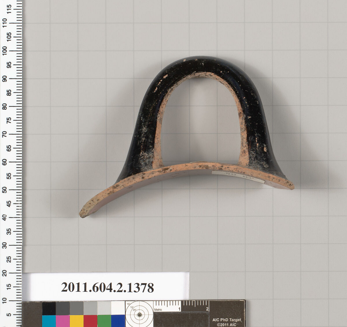 Terracotta rim fragment of a skyphos (deep drinking cup), Terracotta, Greek, Attic 