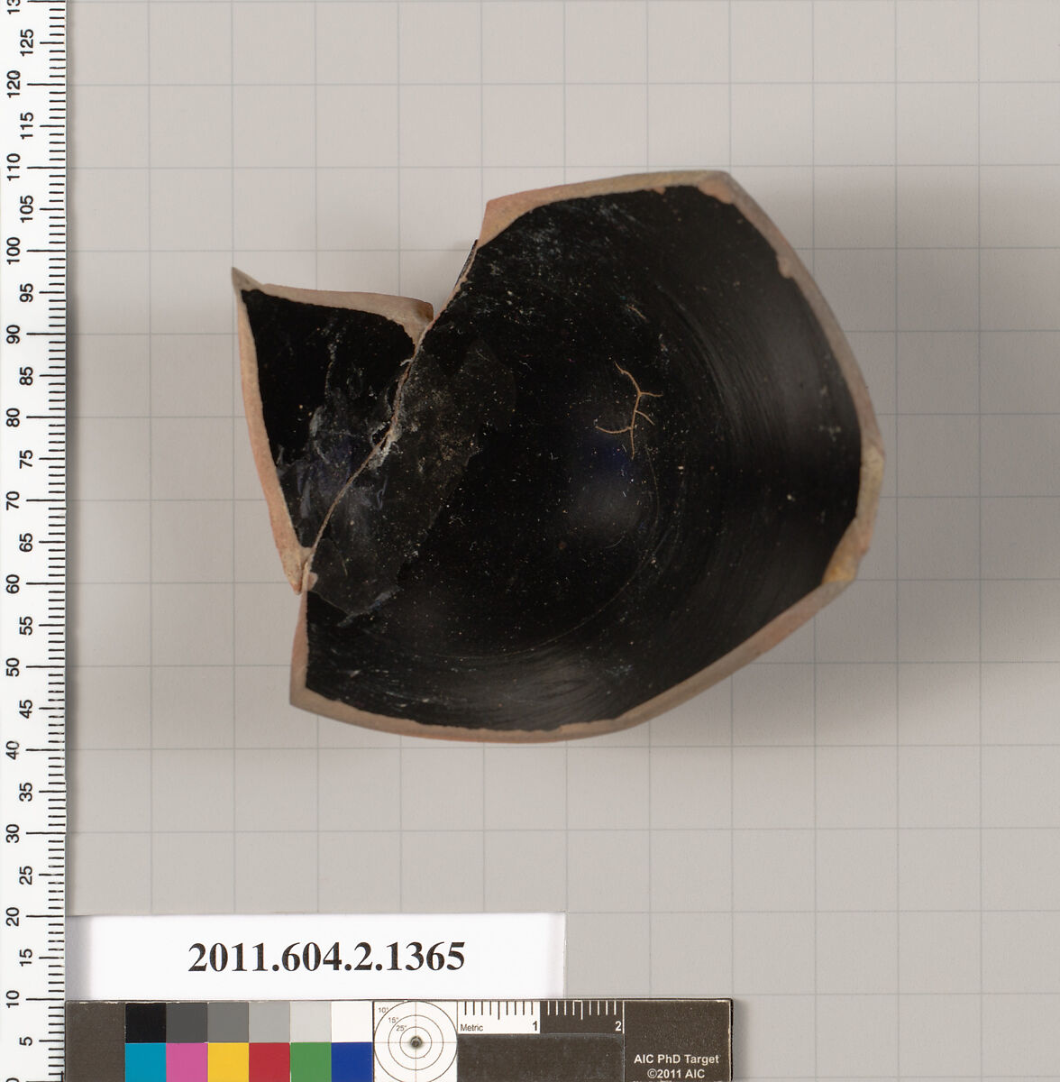 Terracotta fragment of a skyphos (deep drinking cup), Terracotta, Greek, Attic