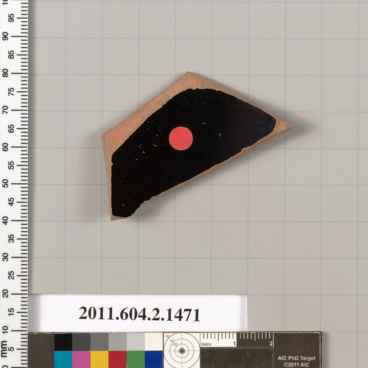 Terracotta fragment of a skyphos (deep drinking cup), Terracotta, Greek, Attic